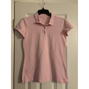Lilly Pulitzer Pink Lilly Luxletic Polo Small Pickleball Tennis EUC Cotton